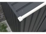 Abri de jardin métal - "Vegas"- 15 m² avec gouttière et récupérateur d'eau - Gris – Image 4