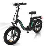 Vélo électrique pliant HITWAY - Pneu 20 pouces Fat Tire Ebikes Noir